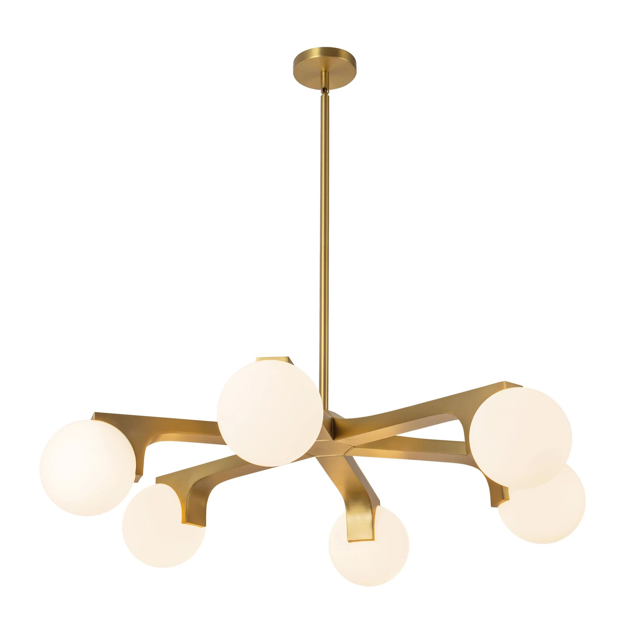 Briar six-light chandelier in Brushed Gold