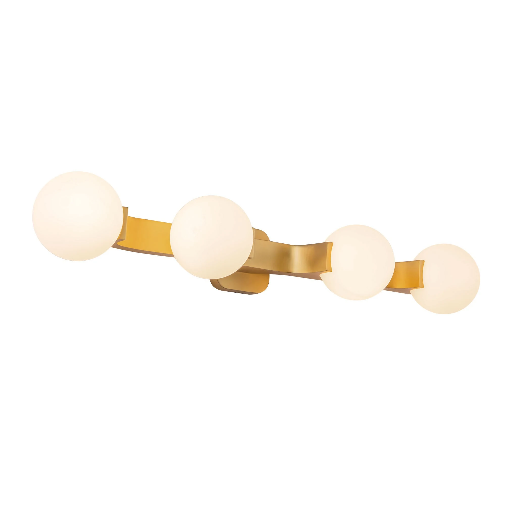 Briar four-light vanity fixture in Brushed Gold