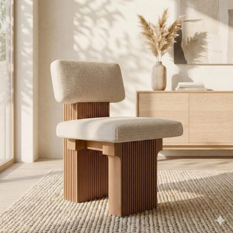 Render of the first chair model in an interior setting