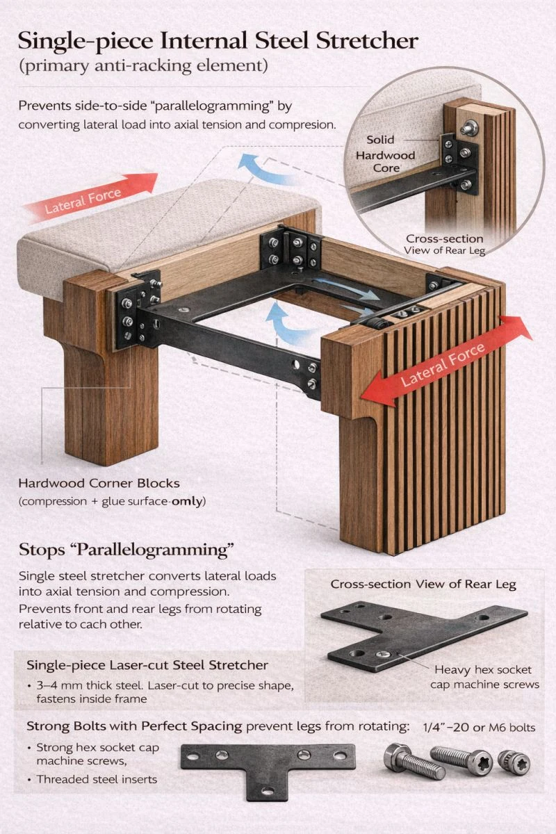 AI-generated proposal for an internal steel stretcher