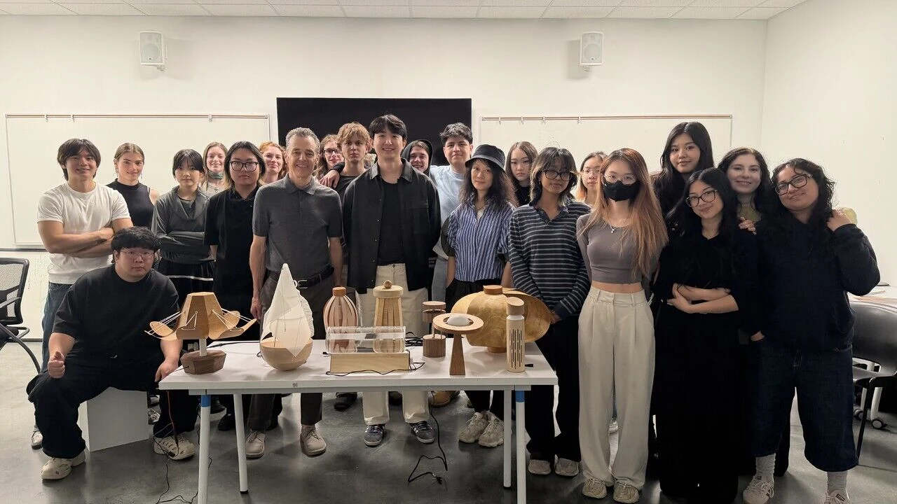 Group photograph after the dynamic lighting critique at Emily Carr
